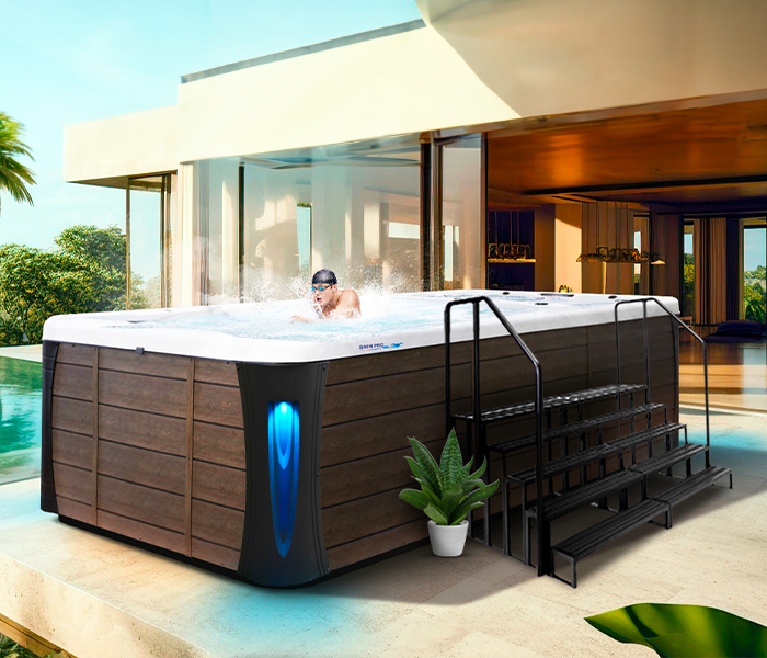 Calspas hot tub being used in a family setting - Oklahoma City